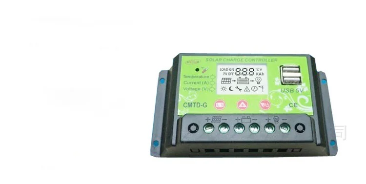 

Solar controller 20A 12V24V PWM with LCD display double USB home outdoor dual purpose