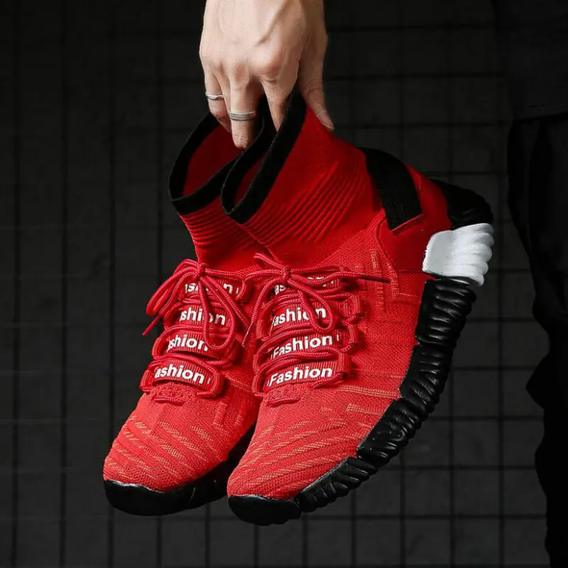 

Fashion Brand 2019 High top Sneakers Walking shoes Men Casual Hip-hop Shoes Male Outdoor Lightweight Breathable Mesh PP-41Z
