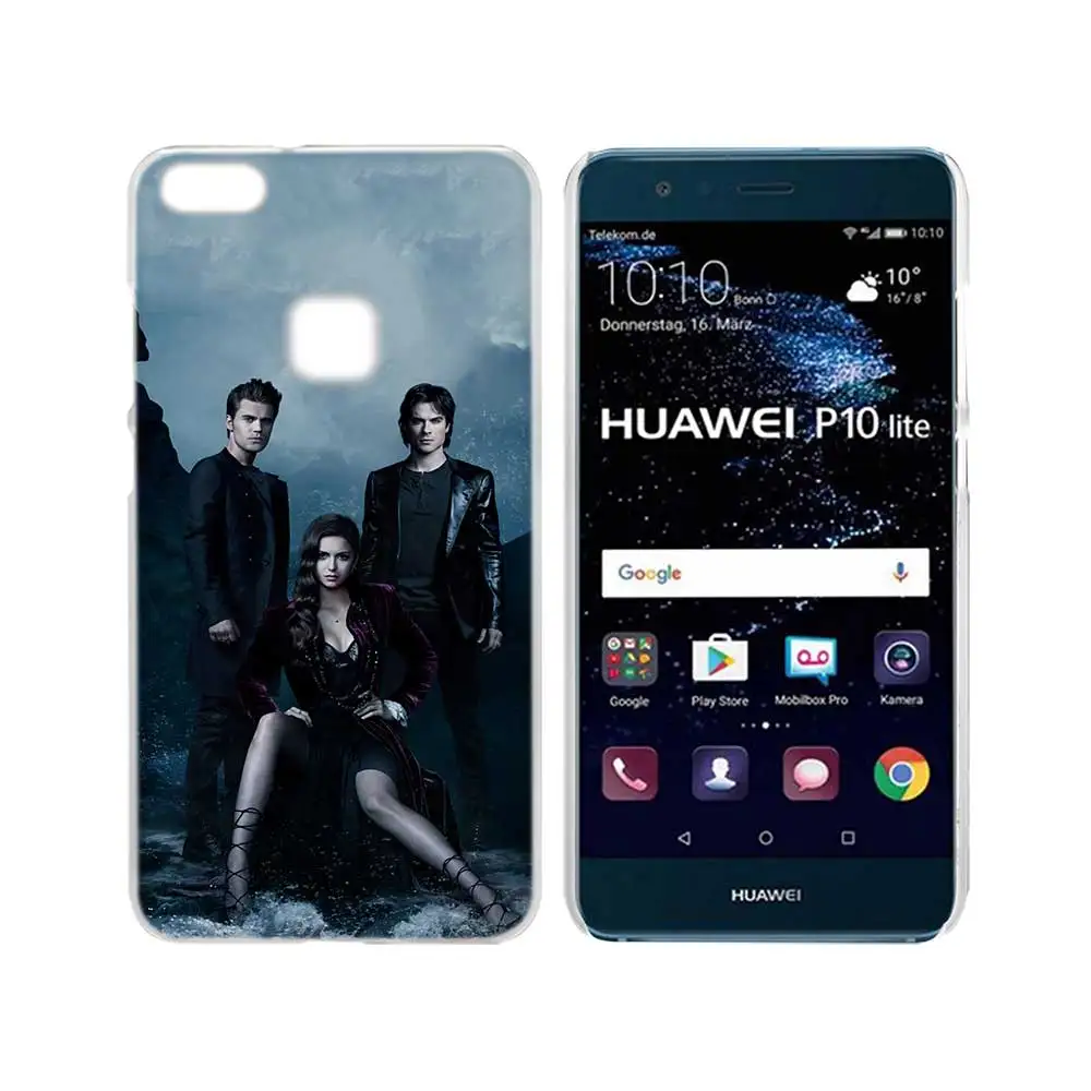 Прозрачный жесткий чехол для телефона SHELI The Vampire diaries для huawei P8 P9 P10 P20 Lite Plus Pro mate 10 Lite - Цвет: 004