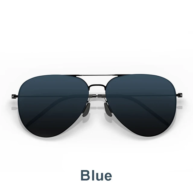 Xiaomi Mijia Turok Steinhardt TS, нейлоновые поляризованные солнцезащитные линзы из нержавеющей стали, очки, цветные, ретро,, защита от ультрафиолета, для мужчин и женщин - Цвет: Blue
