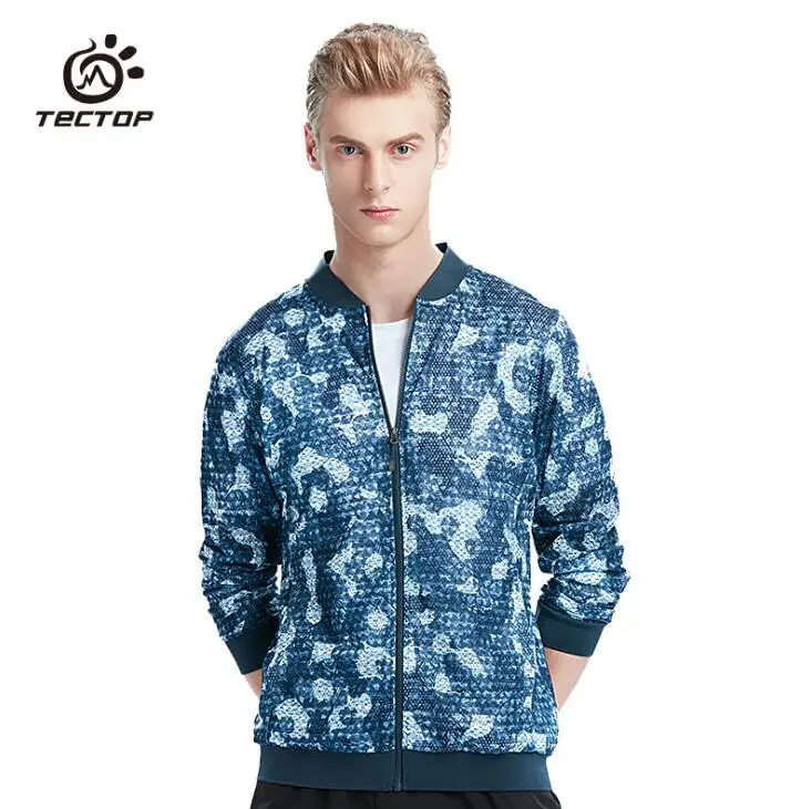 

TECTOP Spring Summer Men Outdoor Hiking camo Jacket Men's Quick Dry Breathable ultra-thin Windproof Walking Stretch Trench Coats