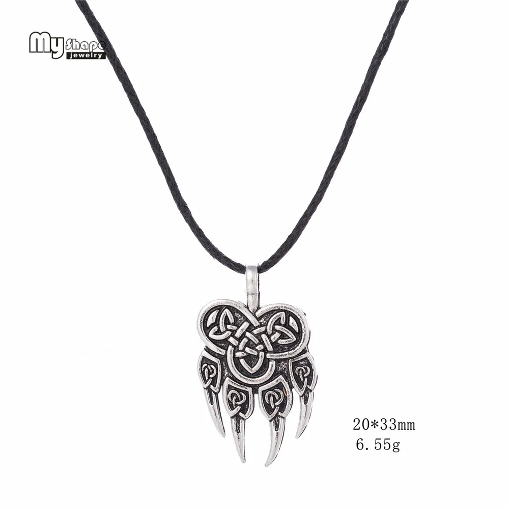 My Shape Viking Wolf Claws Pendant Necklaces Pendants Men Nordic Runes Viking Choker Bear Paw Charm Statement Necklace Women My Shape Viking Wolf Claws Pendant Necklaces Pendants Men Nordic Runes Viking Choker Bear Paw Charm Statement Necklace Women