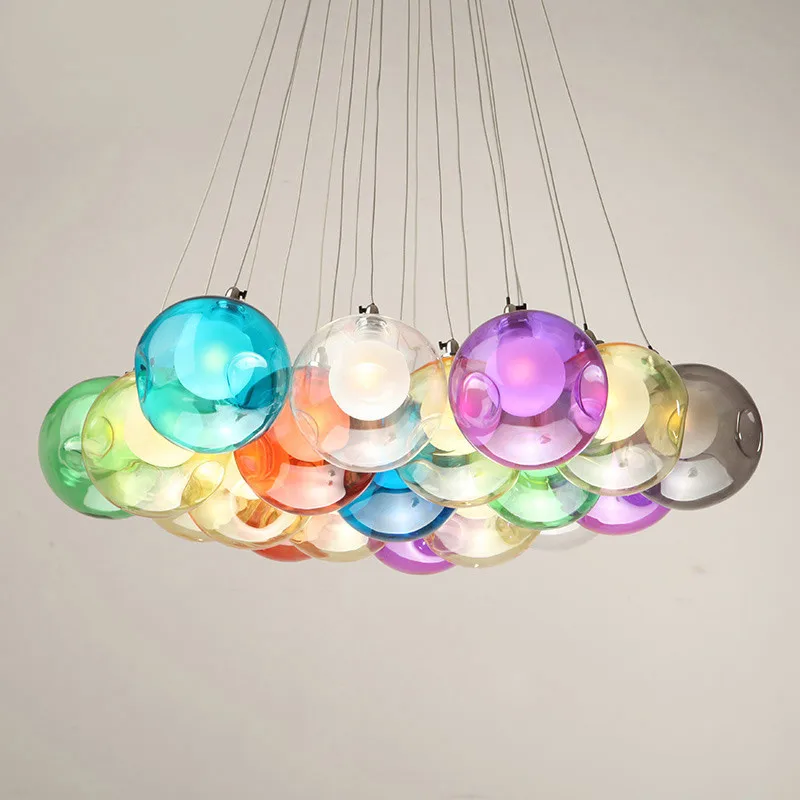 Us 20 44 27 Off Creative Coloured Gl Pendant Light Free Combination Colorful Ball Hanging For Bedroom Dining Room Restaurant Bar In Us 20 44 27 Off Creative Coloured Gl Pendant Light Free Combination Colorful Ball Hanging For Bedroom Dining Room Restaurant Bar In