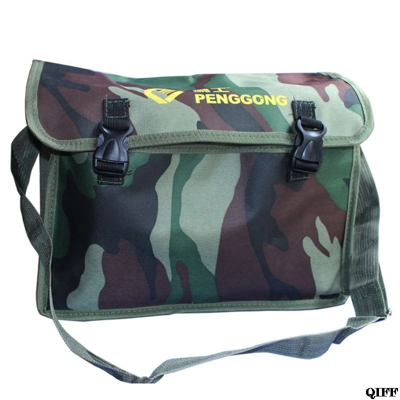 

Electrician Hardware Toolkit Shoulder Bag Waterproof Oxford Cloth Multi Organize Pockets Storage Pouch Portable Worker Use Tool