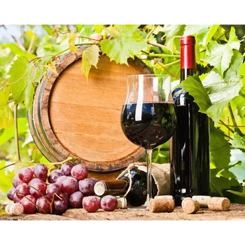 

Rhinestone painting crystal Red Wine & Grape Home Decor DIY Diamond painting 5D cross stitch diamond embroidery KBL
