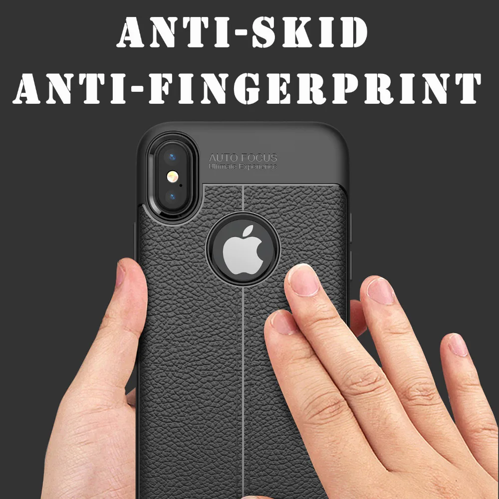

Axbety Luxury Ultra Slim Case For iPhone X Case Fashion Litch Pattern Soft Silicone Cover For iPhoneX XS Shockproof Phone Cases