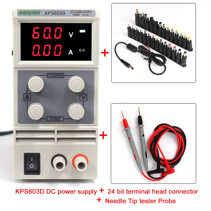

New Sale Wanptek a suit of Current limiting protection Double display voltage current low noise DC power supply