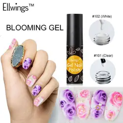 Ellwings прозрачный Blossom Гели для ногтей Дизайн ногтей DIY волшебный Цветущий эффект Цветок Гель-лак Soak Off УФ Клей для ногтей гель Лаки
