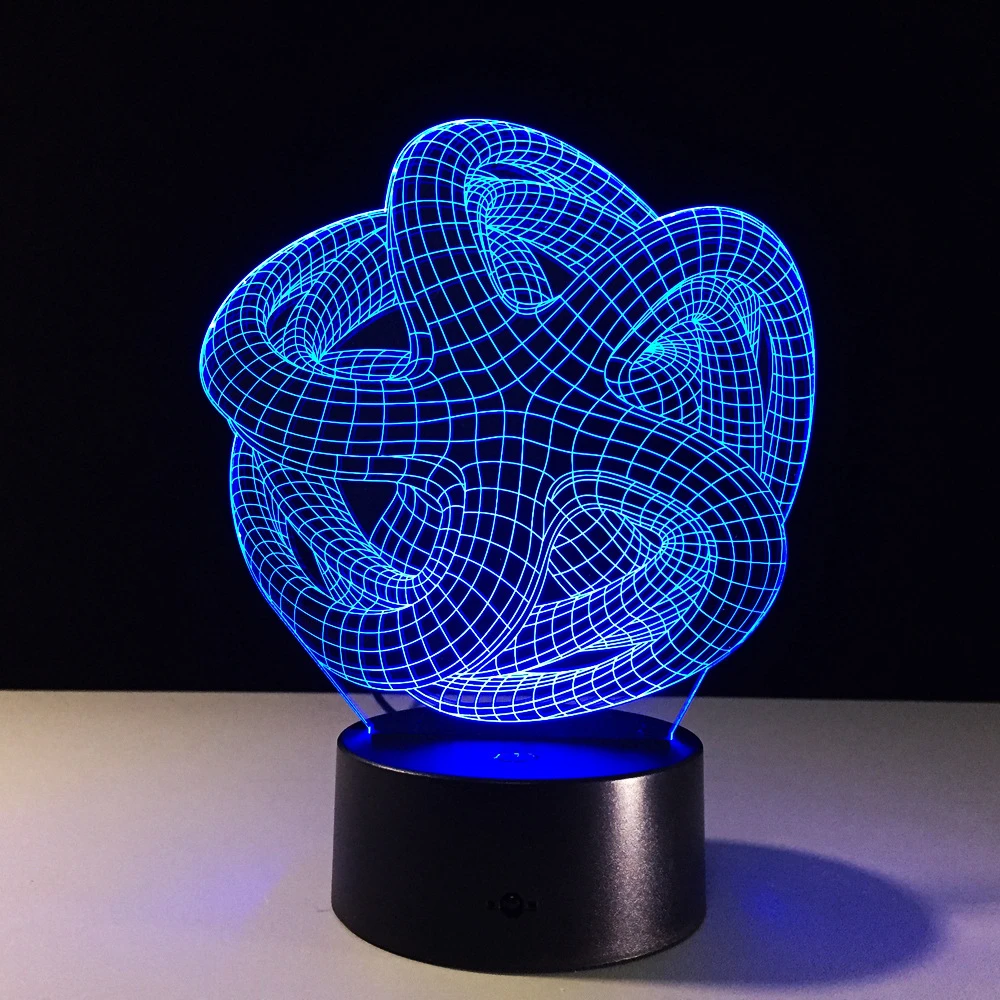 Lampada da tavolo a forma di violino 3D novità in acrilico a LED Led 7 colori atmosfera luce notturna strumenti musicali luce per bambini arredamento regalo