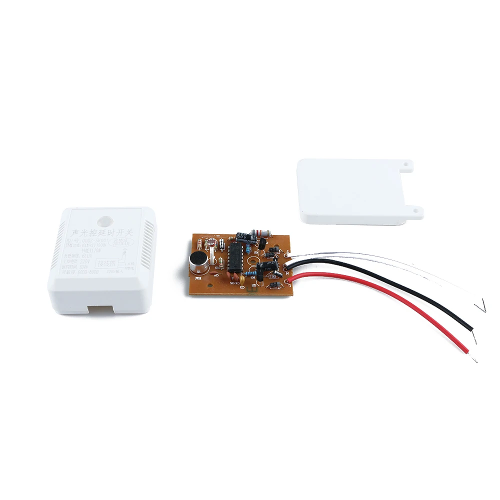 

1PC New Fashion High Quality Intelligent 220V On Off Induction Switch Voice Sound Light Sensor Control Delay Lamp Switch