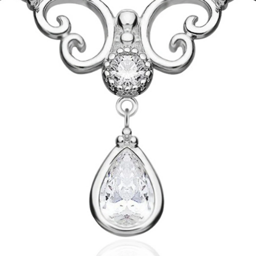 14G Stainless Steel Zircon Crystal Bar Barbell Nipple Ring Piercing Jewelry UK W