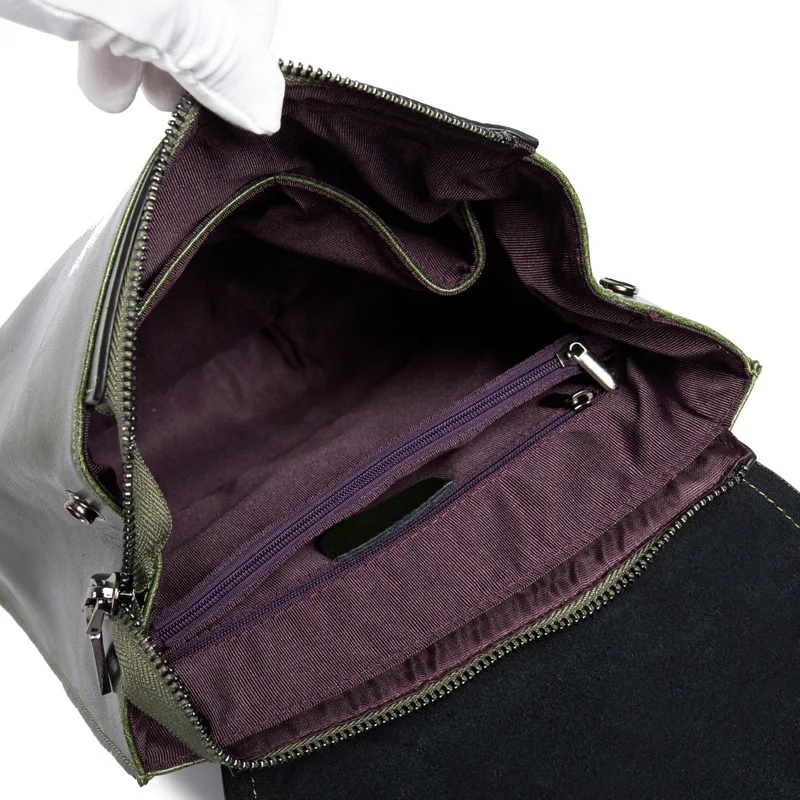  100% Genuine Leather Backpack For Girls School Bag Cow Leather Korean Style Women Backpack Female 2 - 32885247146