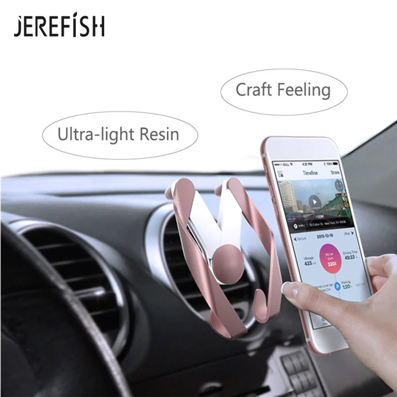 JEREFISH автомобильный держатель M Стильный автомобильный держатель для телефона для iPhone X 8 держатель для телефона на вентиляционное отверстие для Xiaomi Mi 8 держатель для samsung