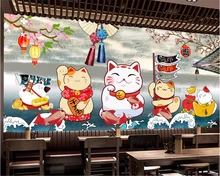 beibehang Custom size retro Japanese style sushi restaurant restaurant decoration painting wallpaper papel de parede 3d behang free shipping custom wallpaper mural retro japanese traditional culture restaurant sushi shop background wall painting deco