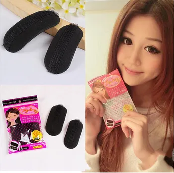 

2PCS Princess Design Hair Bun Maker Pad Hair Bump It Up Volume Hair Base Barrettes Inserts Beehive Sponge Styling Accessories