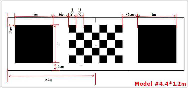 4.4*1.2M/1.6*1.2M 3D Car Camera Correction Calibration Cloth for 360 Degree Surround Bird View Panoramic DVR System