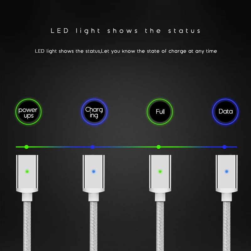 Suntaiho Magnetic cable Charger Micro USB Type C Cable Fast Charging Phone usb Magnet usb c cable For iphone Samsung xiaomi mi9