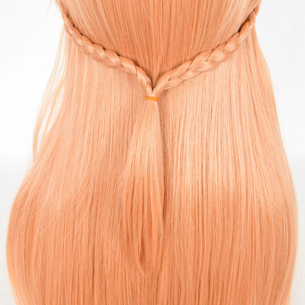 3230 xi. rocks парики синтетические высокотемпературные волокна свободный светильник оранжевый натуральный длинный волнистый полный парик для белых женщин 80 см
