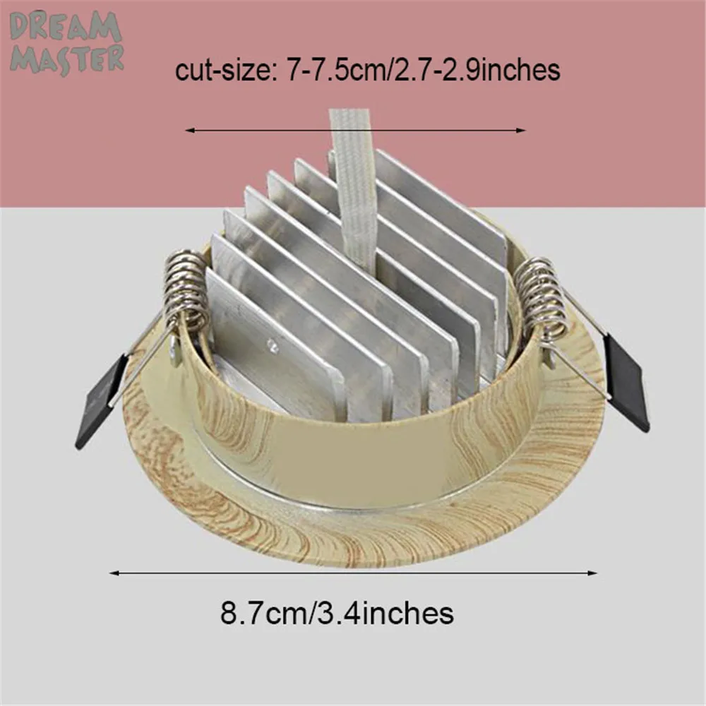 Промышленный 3 Вт 4 Вт Светодиодный светильник для дома, офиса, торгового центра, магазина, регулируемый деревянный потолочный Точечный светильник, художественный декор, деревянный потолочный светильник, лампа