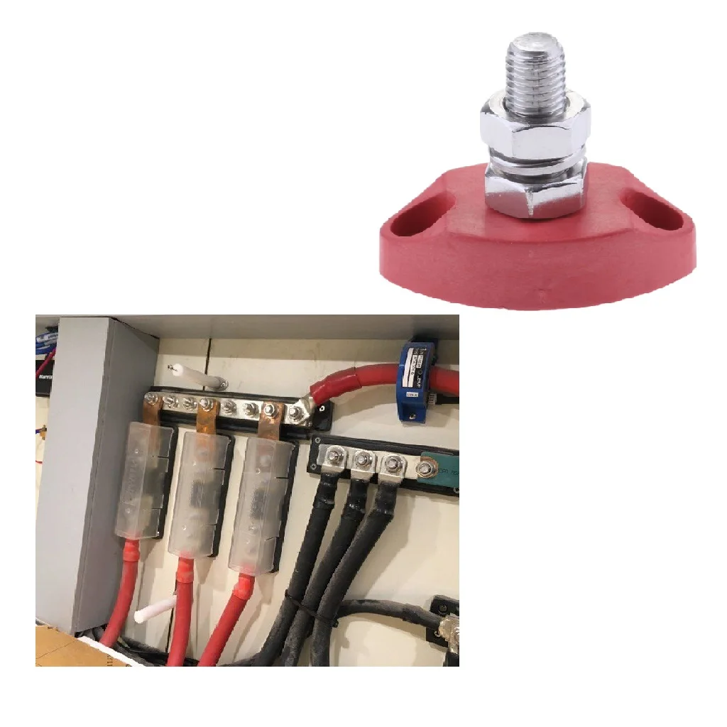 

Red Junction Block Power Post Set Insulated Terminal Stud 6mm Boat Parts & Accessories Engine aprиs le bloc power
