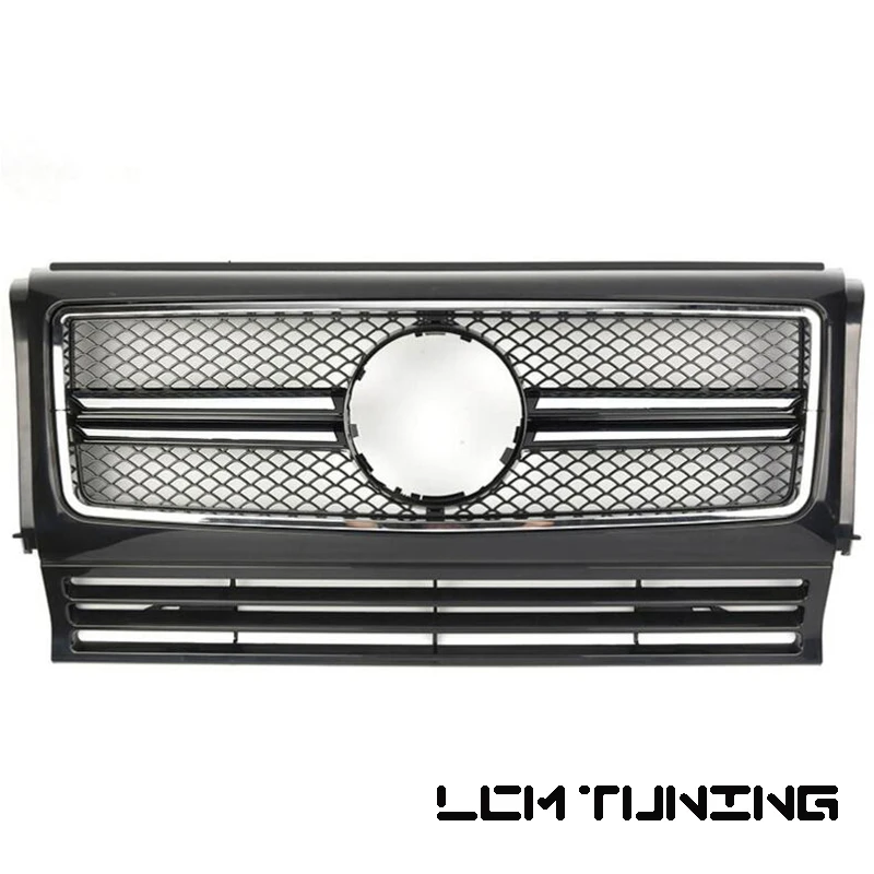 

For Mercedes For Benz G-class W463 G500 G63 G65 G800 1990-2018 with Emblem SL Style Front Bumper Racing Grille