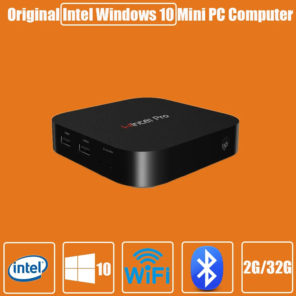 10pcs/lot Original Intel Atom Z8300 Windows 10 Mini PC Computer 2G/32G Computer 2.4G/5G Wifi Bluetooth 4.0 Smart Media TV Box