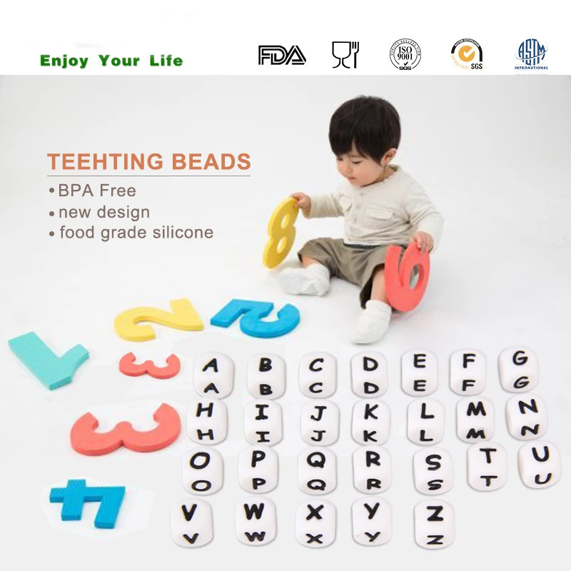 Бусины для прорезывания зубов 12 мм 30 шт.|teethers for babies|silicone bpateether silicone |
