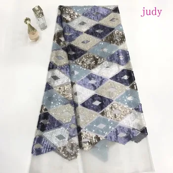 

stock 5yards/bag St024# 2 color diamond mixed color sequin embroidery mesh used for fashion dress evening party Free shipping