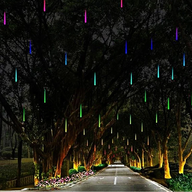 

Holiday Lights Waterproof 30cm Meteor Shower Rain Tubes Led Light Lamp 100-240V Christmas String Light Wedding Garden Decoration