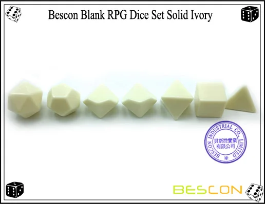Bescon пустые многогранные ролевые игральные кости 35 шт. набор разных цветов, однотонные цвета в комплекте 7, один набор для каждого цвета, кости «сделай сам»