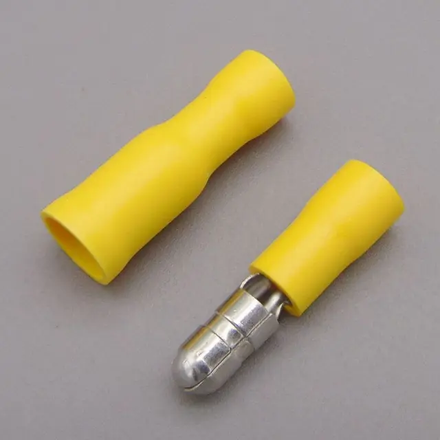Buy connector 100PCS Yellow Bullet Connector Insulated