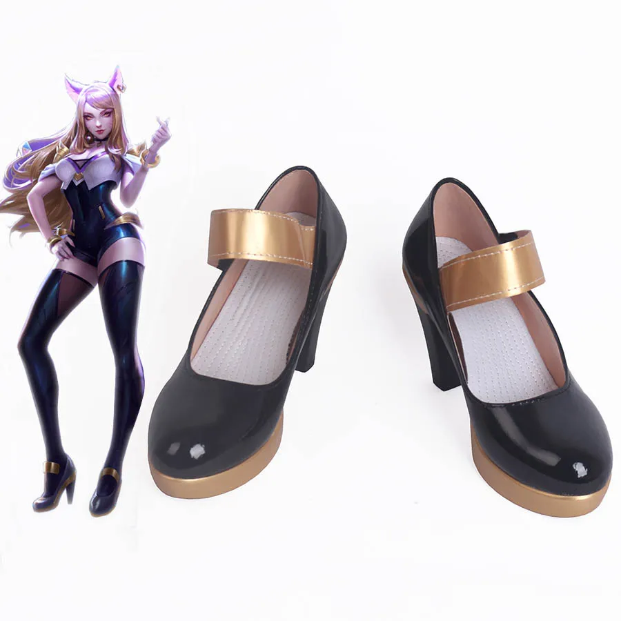 Game KDA Team Ahri the Nine-Tailed Fox Cosplay Shoes LOL Women High Heel New Customized SZ-0090 | Тематическая одежда и