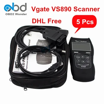 

5 Pcs/Lot DHL Free Vgate VS 890 Auto Diagnostic Tool Universal MaxiScan VS890 Automobile OBD2 Code Reader Vgate VS890S Scanner