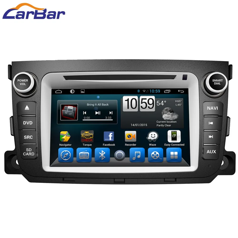 Discount 7" HD 1024*600 Quad Core Android 6.0 Car DVD GPS Radio Stereo Navigation Player for Mecerdes Benz Smart Fortwo 2012 2013 2014 1