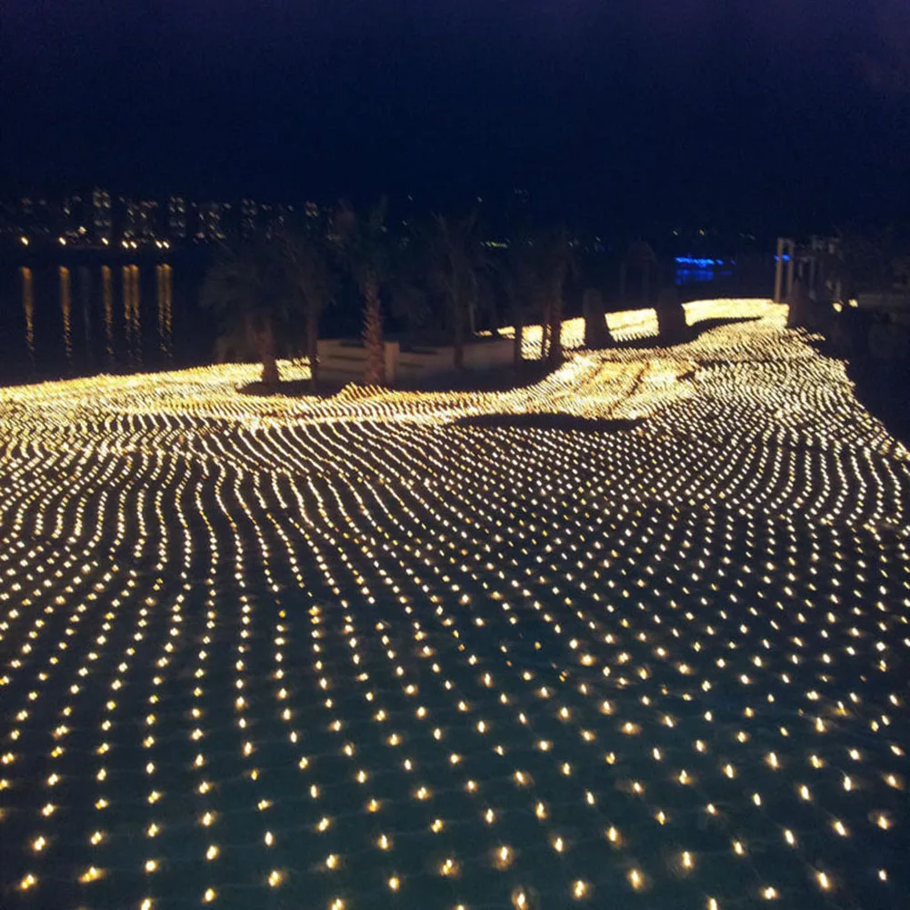 4 м x 6 м 672 светодиодный s 220 В светодиодный рыболовная сеть сказочная Гирлянда для рождественской вечеринки Свадебное Наружное Декоративное освещение