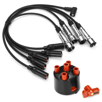 

1Set Ignition Cable Set Distributor Cap+Rotor+NGK Ignition Wire Set For Volkswagen Cabrio For Golf Jetta Passat Cabriolet