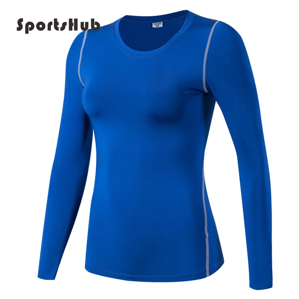 SPORTSHUB Long Sleeve Women Trainning Exercise Sports T shirts Quick Dry Rashgard Women's Yoga