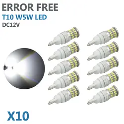 10x T10 3014 36SMD Свет автомобиля Canbus Ошибок Лампы для Ford Focus Kuga Fiesta Mondeo Ranger Volvo XC90 v40 S60 XC60 S40