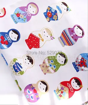 

hot! 2015 new Fabric canvas tablecloths handmade diy Russian Nesting Dolls Matryoshka cloth 50 * 150cm