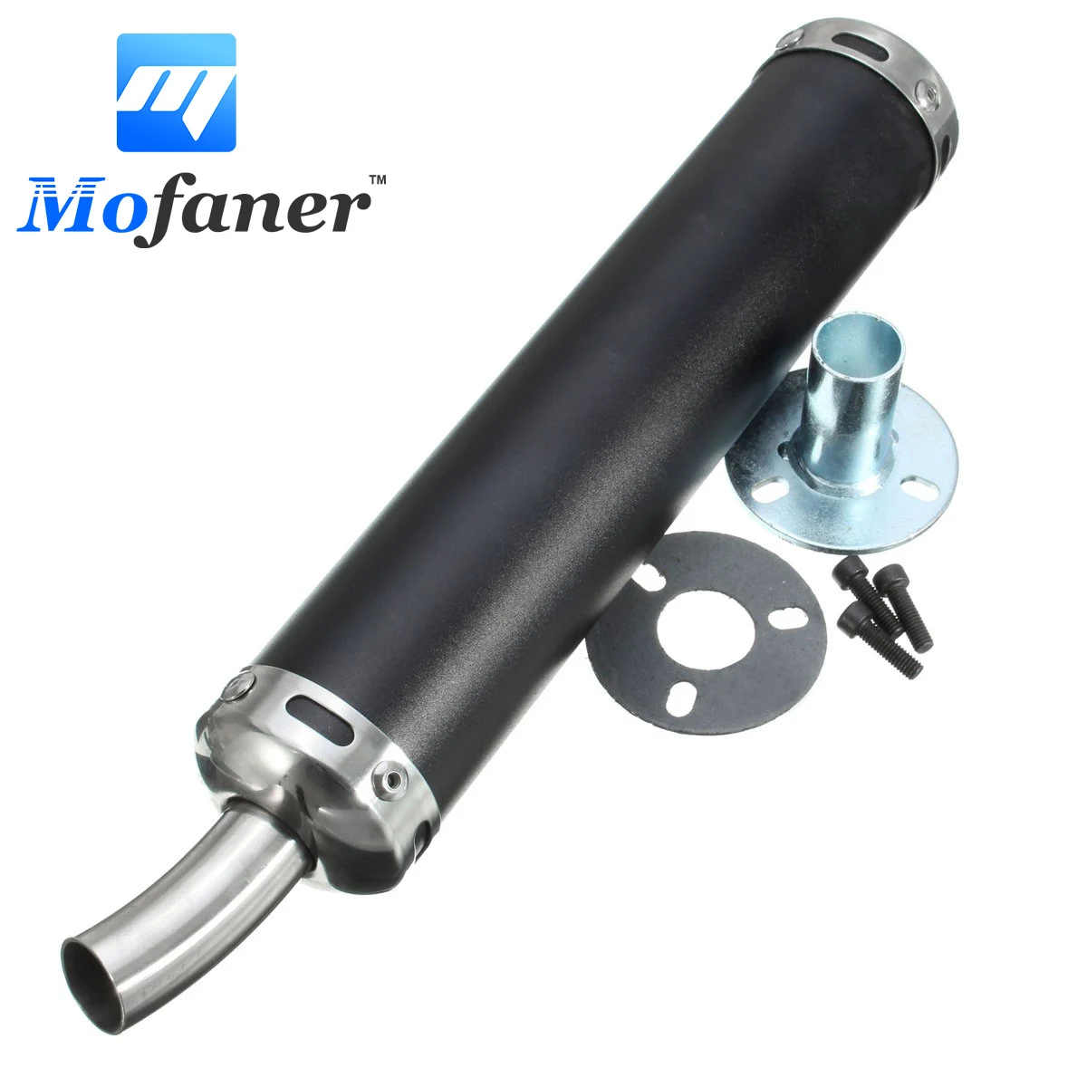 

Mofaner Universal Black Motorcycle Racing Exhaust Muffler Silencer Pipe For Street Scooter
