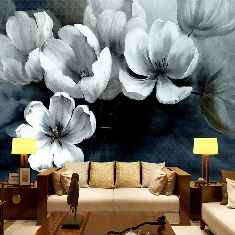 

Wallpapers Youman 3D Wall Murals Nature Flowers Wallcoverings New Chinese Style Hand-painted Wallpaper Decorative Wall Stickers
