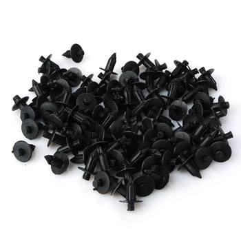 

100Pcs Car Bumper Clips 8mm Car Fender Plastic Rivets For Honda Yamaha Suzuki Kawasaki Auto Fastener Car Styling Car Accessories