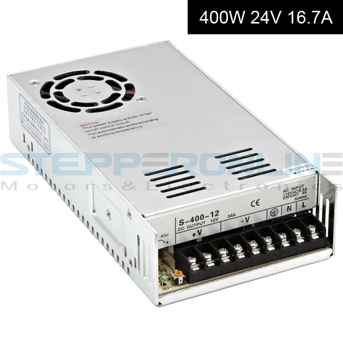 DC24V 400W 16.7A Switching Power Supply 115V/230V to Stepper Motor 3D Printer/CNC