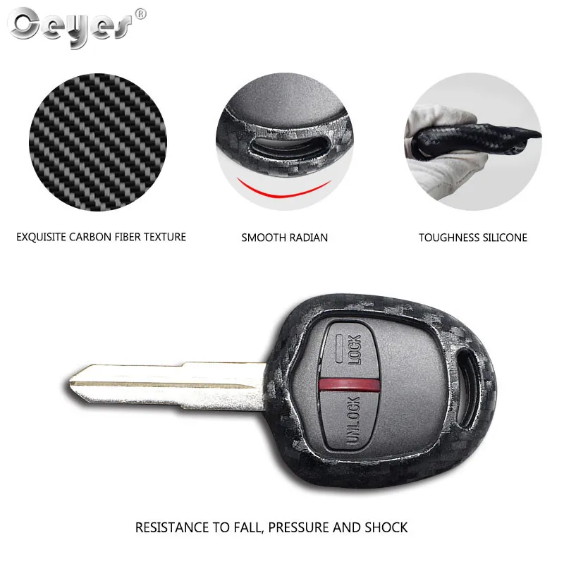 Car carbon fiber key cover for MITSUBISHI  (2)