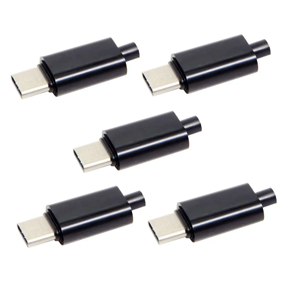 5 шт./лот OTG хост Тип DIY 24pin USB Type C мужской 1 k резистор с черным корпусом|Кабели