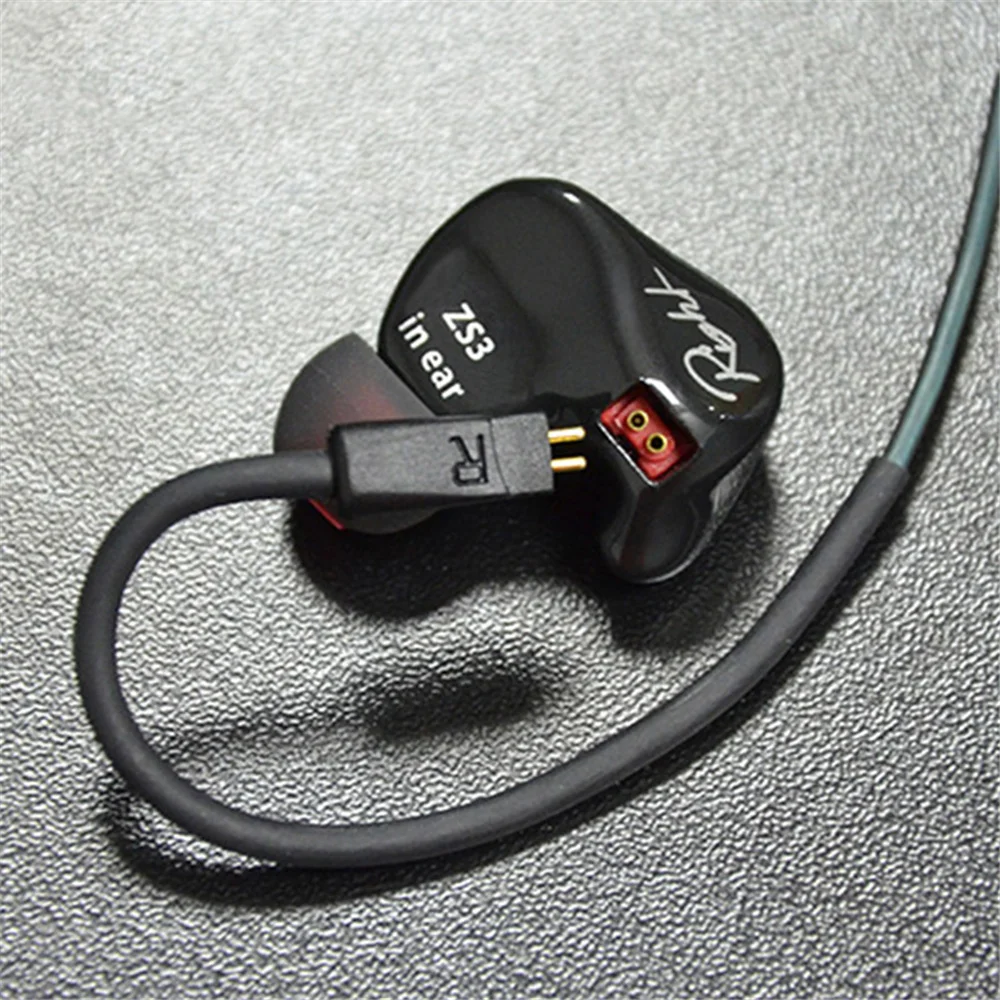 Оригинальные наушники KZ ZS3 со съемным кабелем стерео с ушным крючком для бега