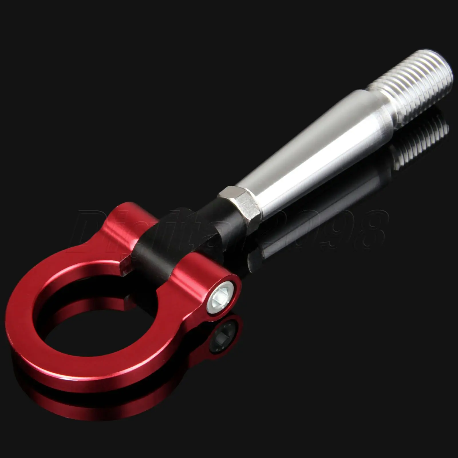 الأحمر CNC الألومنيوم الجبهة الخلفية المسمار سيارة سباق هوك السحب ل ميتسوبيشي لانسر Evo Ex الأحمر السيارات مقطورة سحب القضبان عالية الجودة