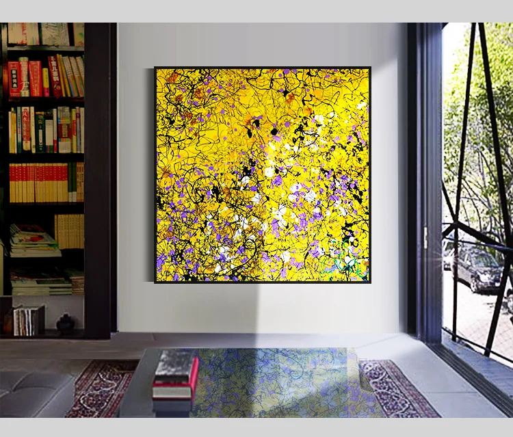 

hand-painted design soft decoration abstract modern minimalist Large decor # Drip Style large Wall Art Oil Painting on Canvas