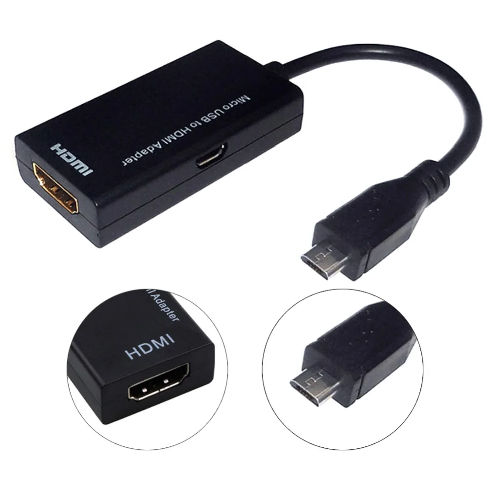 Микро USB Штекерный кабель для HDMI гнездовой адаптер Samsung LG HUAWEI NOKIA HTC|Кабели HDMI| |