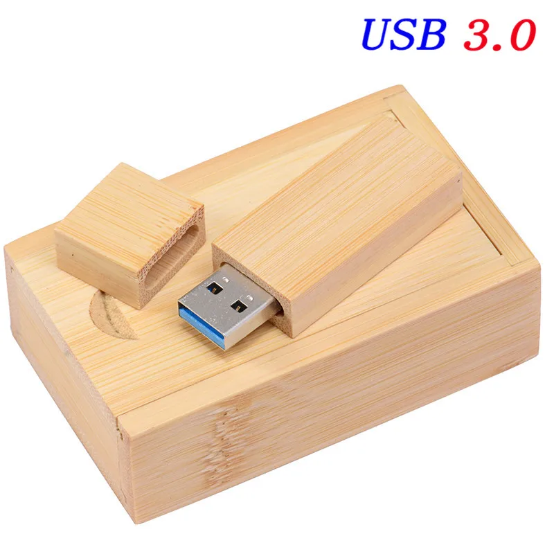 SHANDIAN(более 10 шт. бесплатный логотип) фотография деревянный usb+ коробка usb флеш-накопитель memory stick pendrive 8 ГБ 16 ГБ 32 ГБ 64 Гб свадебные подарки - Цвет: Bamboo box